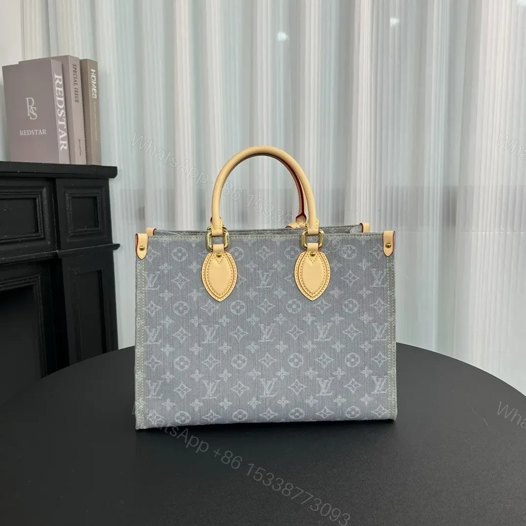 View 7 of Louis Vuitton OnTheGo MM Monogram Denim canvas