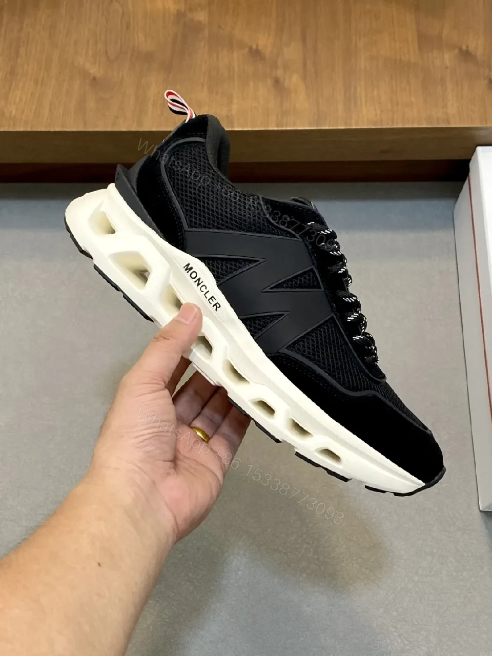 View 4 of Bold Comfort: Moncler-Inspired High-Top Sneakers