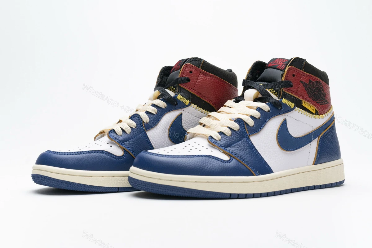 View 4 of Air Jordan 1 Retro High Union Los Angeles Blue Toe BV1300-146