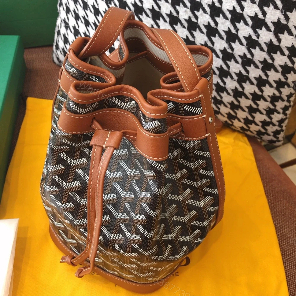 View 7 of 高仿Goyard*PEFLOT2抽繩水桶包棕色免檢版