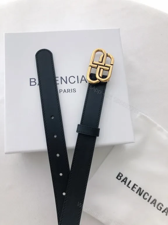 View 7 of Black Leather Belt with Gold Buckle â€“ Signature Luxury Belt