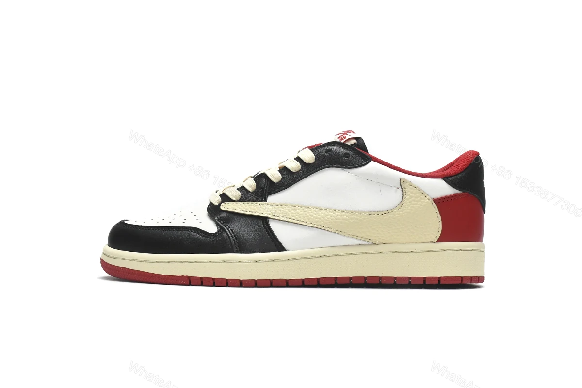 View 10 of Travis Scott x Air Jordan 1 Low Black Red DM7866-166