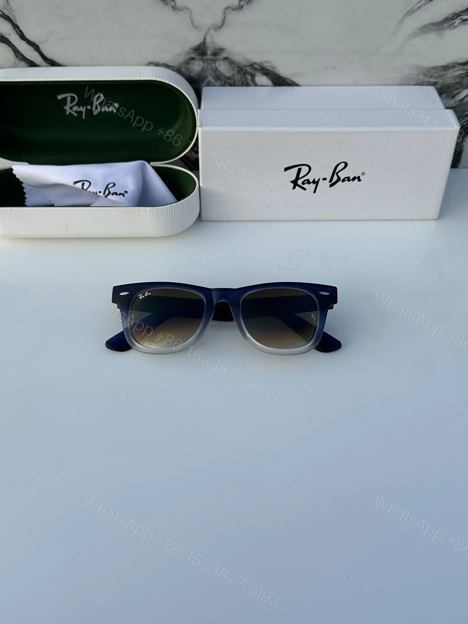 View 3 of First Copy Rayban 2140 Blue Brown