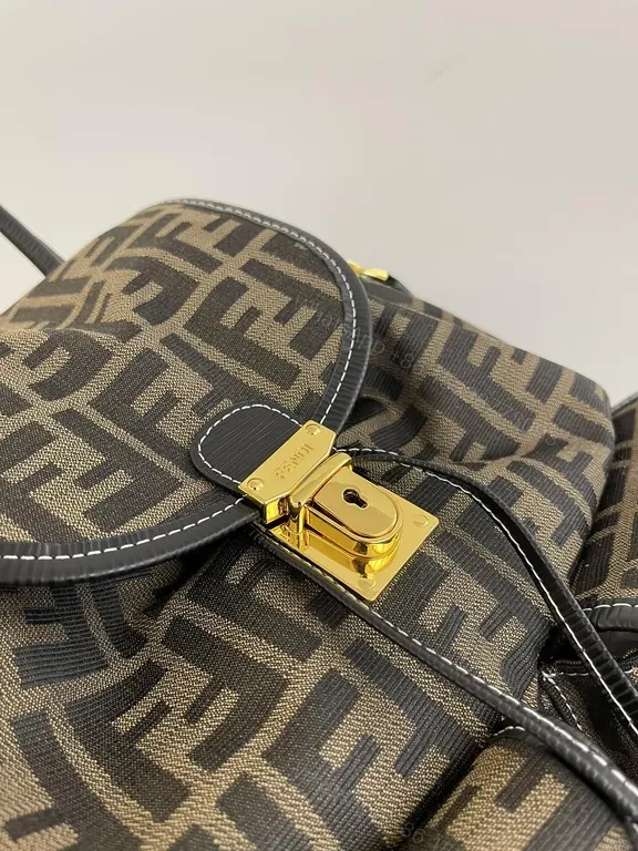 View 4 of Chic Fendi-Pattern Mini Backpack: Day-to-Night Luxury