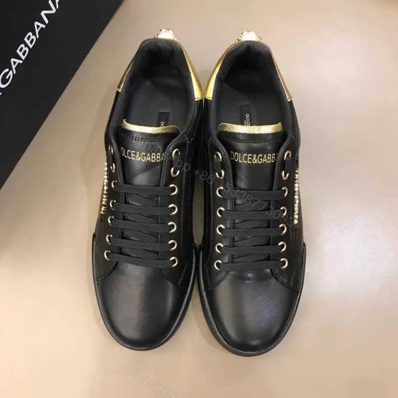 View 5 of DOLCE & GABBANA SNEAKERS PORTFINO IN WHITE LEATHER WITH PERLA LOGATA – DG21