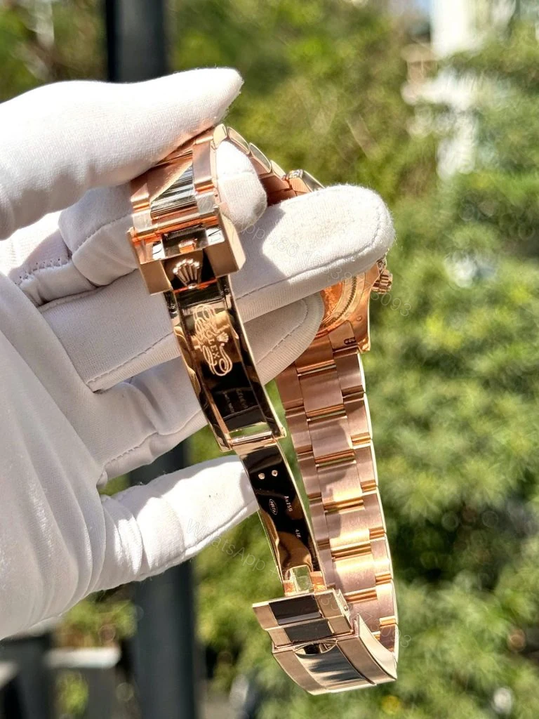 View 3 of Rolex Daytona 126595TBR 40mm Gold Wrapped & Moissanite Diamonds Super Clone
