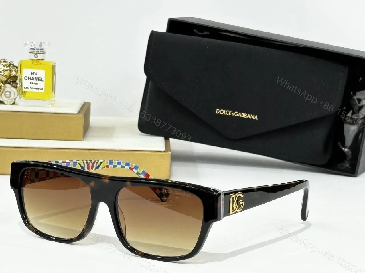 View 4 of Bold Black Acetate Sunglasses: Oversized Square Luxe Style