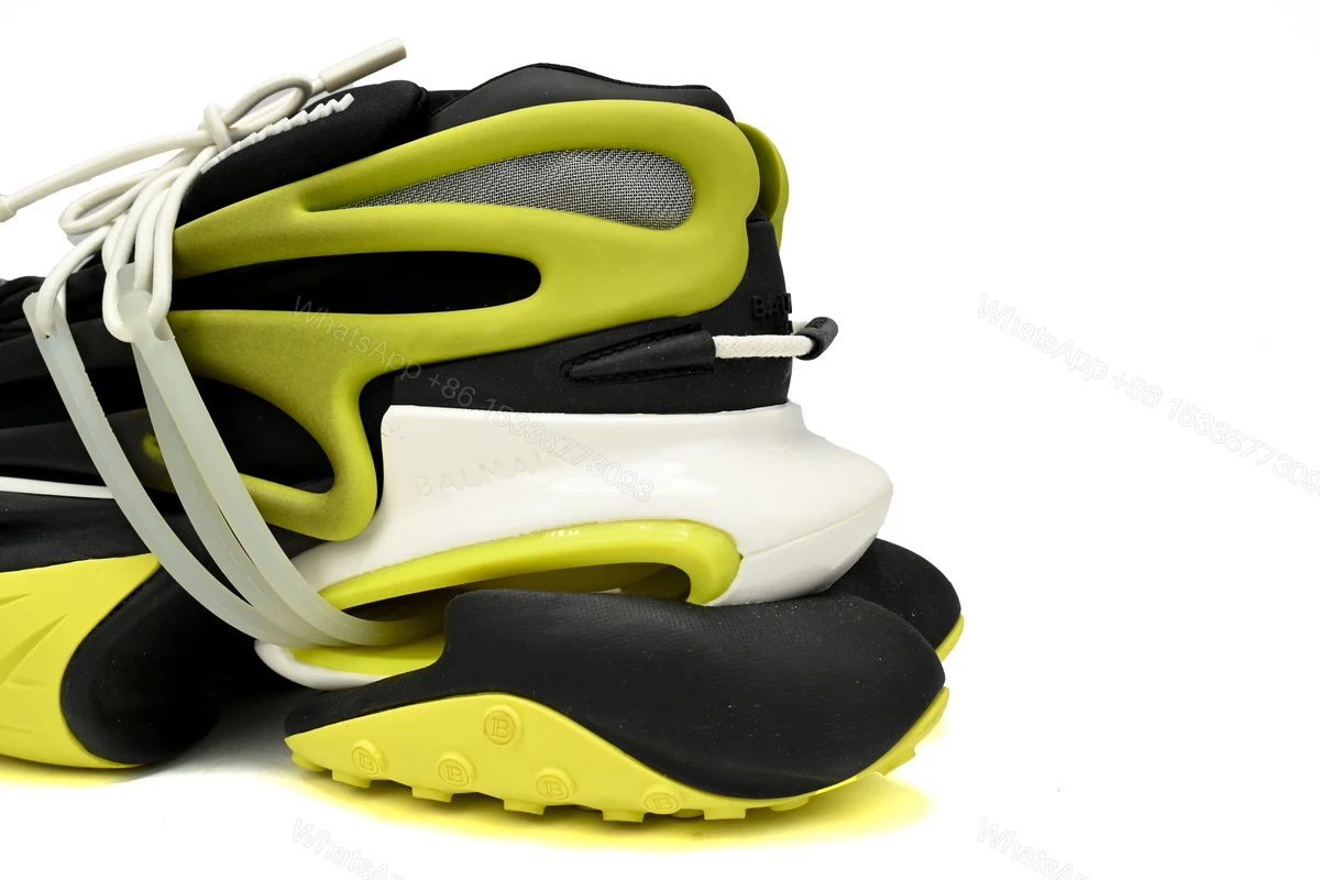 View 8 of BALMAIN Multikolor Buty sportowe Black And Yellow YM1VJ309