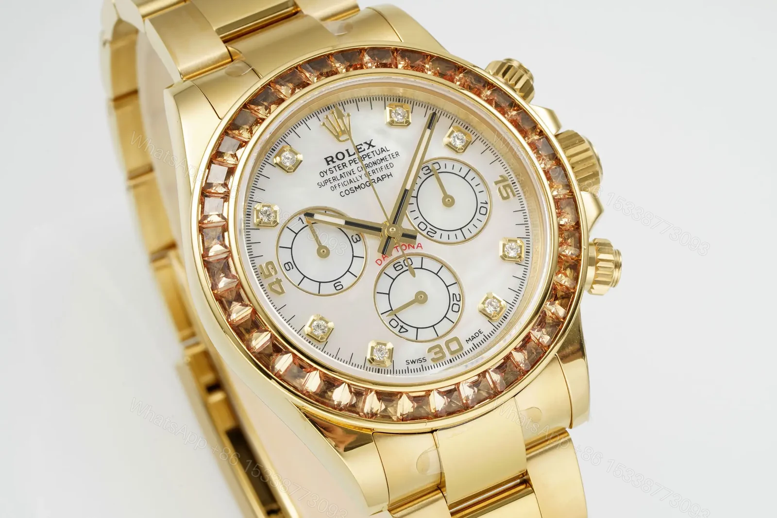 View 3 of Rolex Daytona 116578SACO Yellow Gold Diamond Pumpkin Dial Watch RLX-DAY-116578SACO-40-DIA