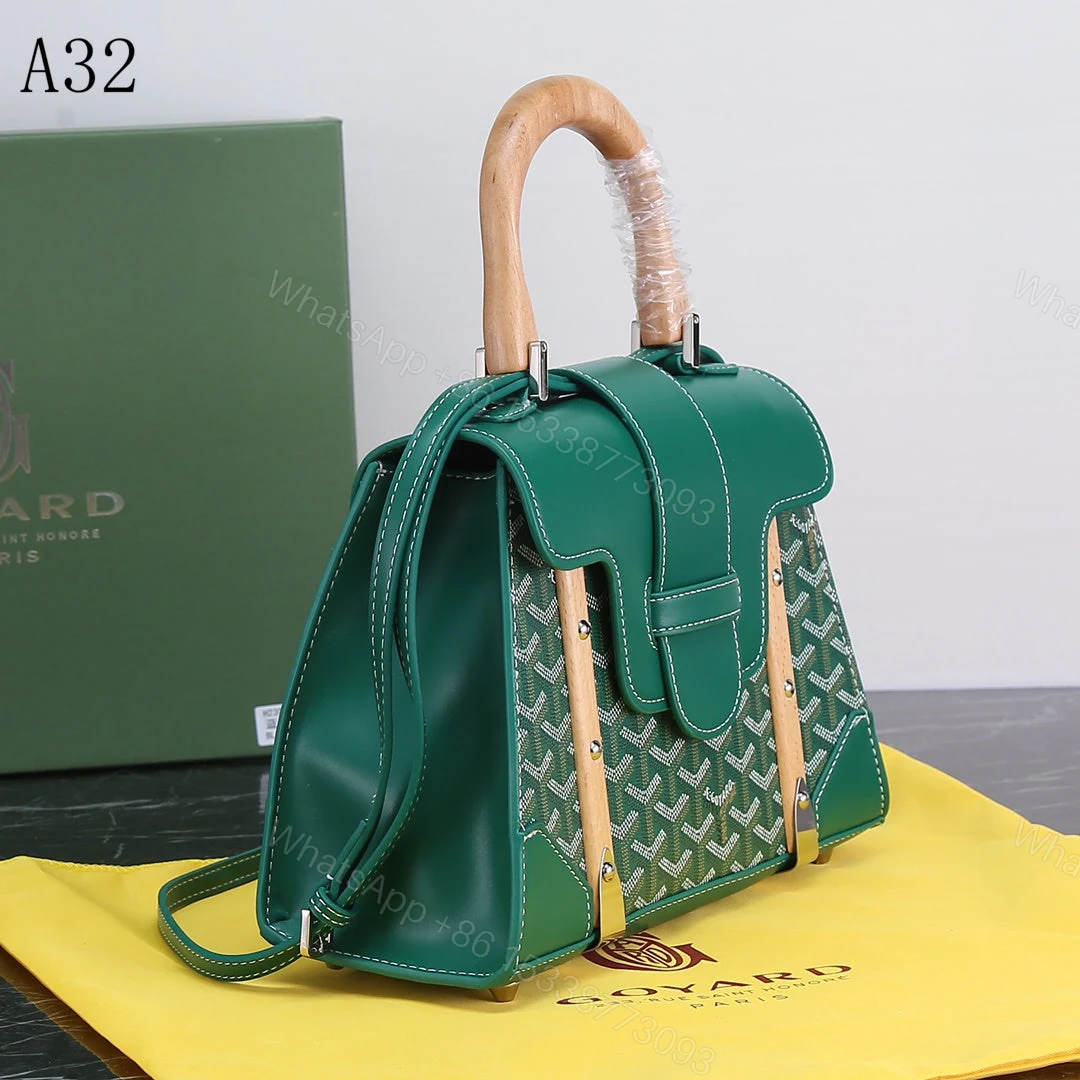 View 3 of GOYARD SAIGON PM BAG GREEN 20CM