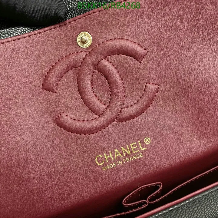 View 14 of Chanel Chevron Caviar Black Double Flap Bag RB4321 – Exquisite Craftsmanship Details