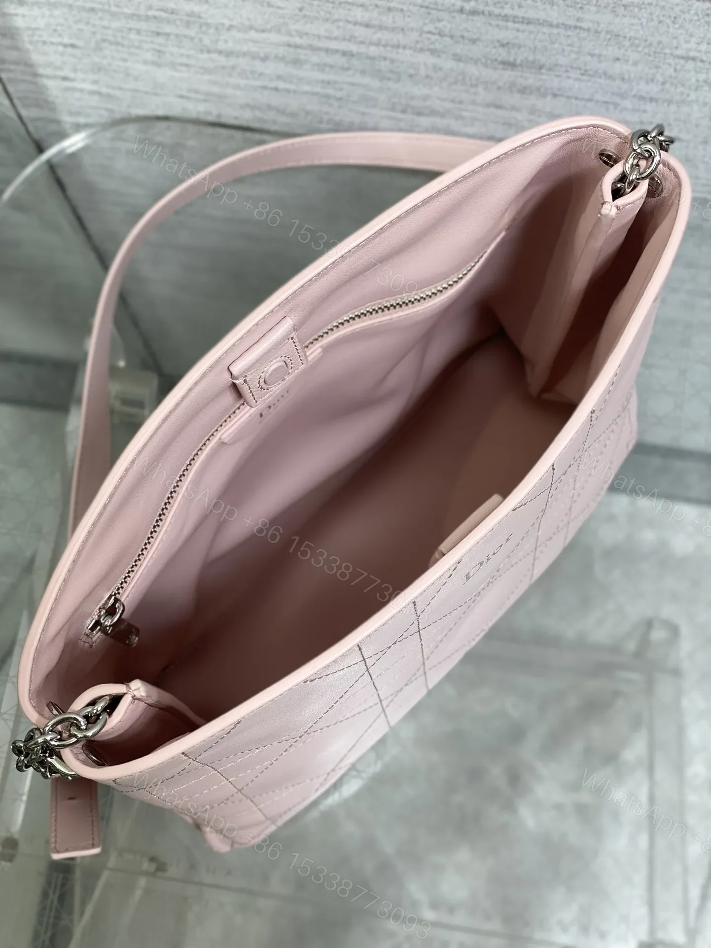 View 5 of Dior Trianon Bag in Pink Gold Hardware