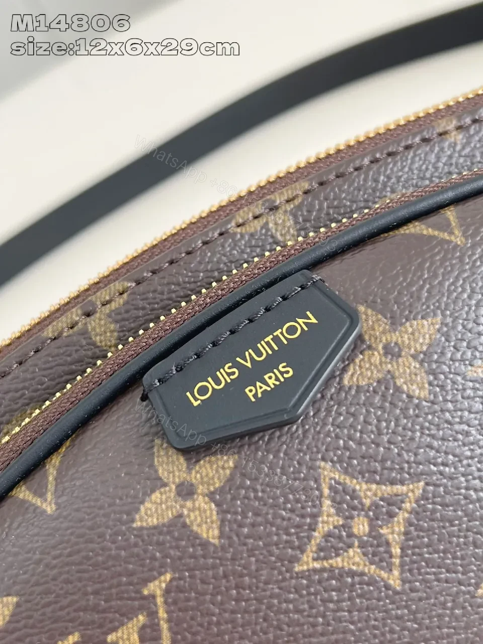 View 2 of Compact Monogram Crossbody: Slim Luxury, Hands-Free Convenience