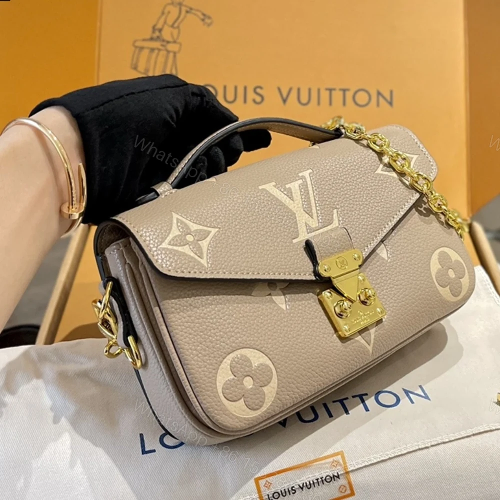 View 3 of Louis Vuitton Pochette Métis East West Bag Gray Cream 21Cm M23081
