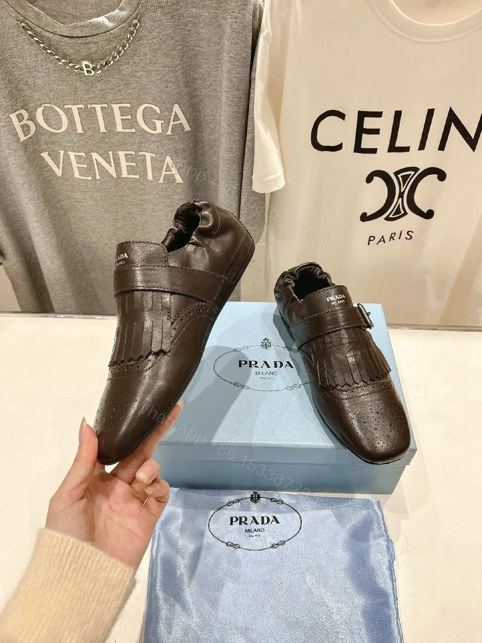 View 4 of Patterned Leather Penny Loafers with Fringe Detail – Everyday Luxury