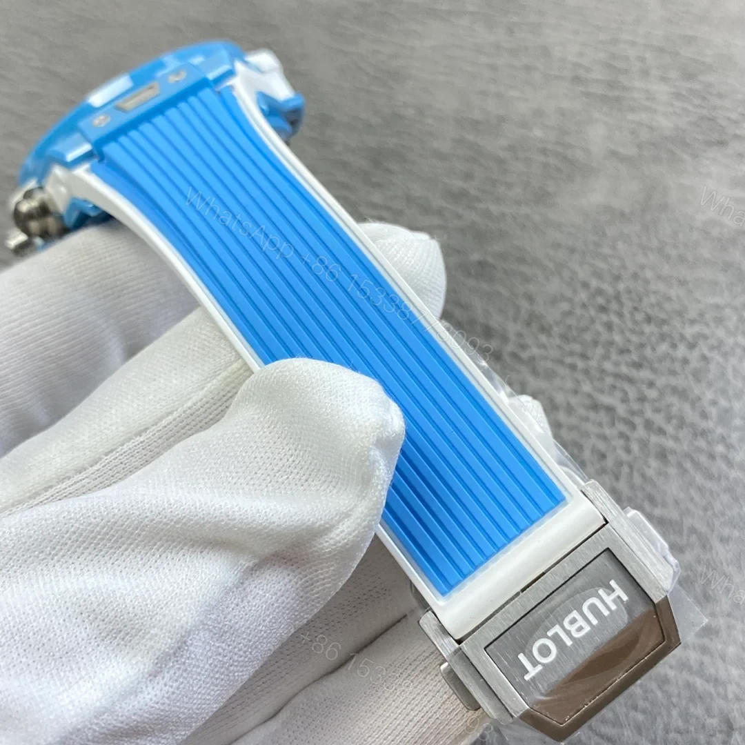View 9 of Hublot Big Bang Unico Replica 42MM Premium Blue Ceramic Rubber Strap Edition RG-HUBLOT-BB-UNICO-BLU-CER-RUB-42