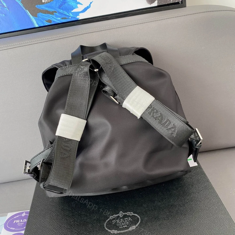 View 3 of Prada Re Nylon Medium Backpack Black 30Cm 1BZ677 RV44 F0002 V OOO