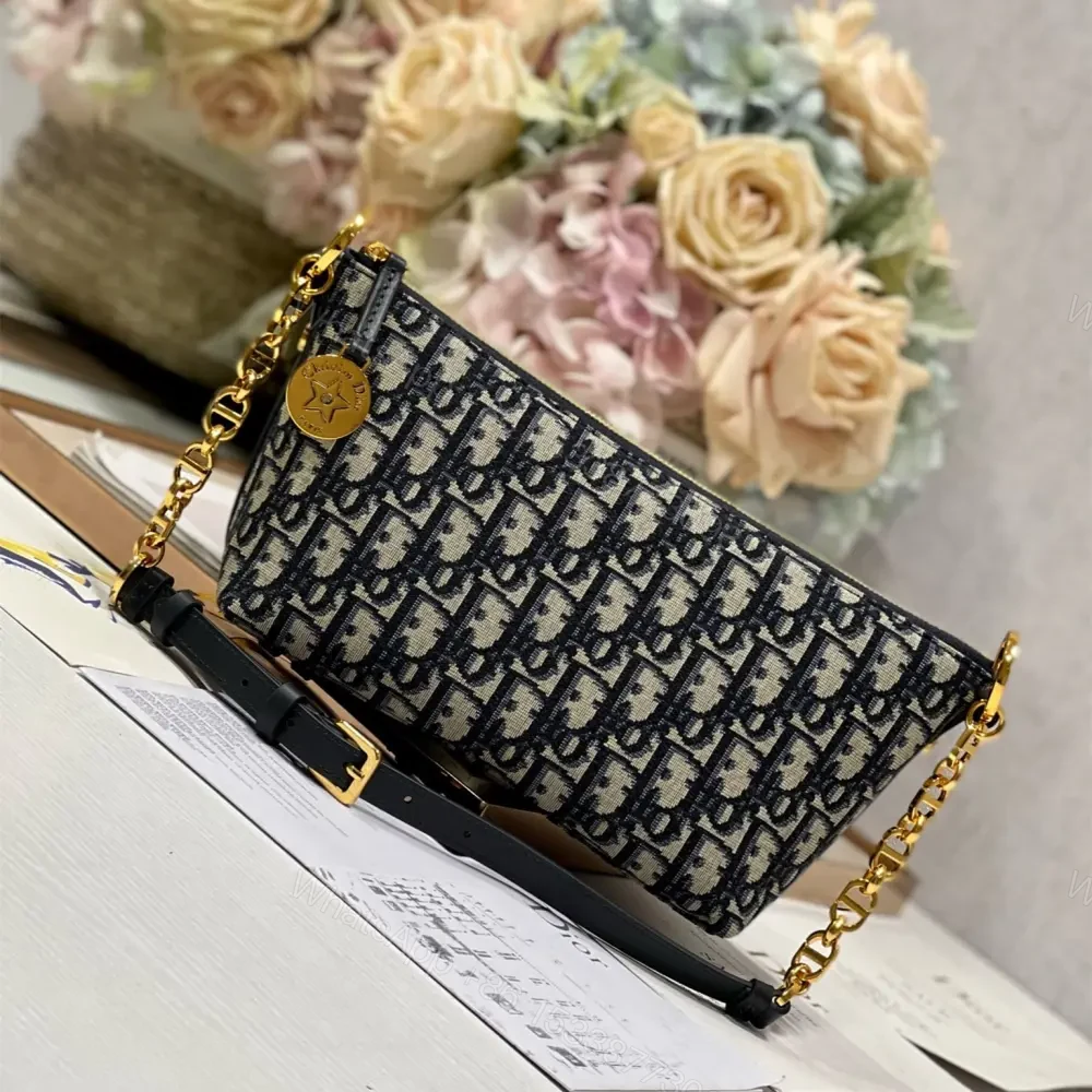 View 3 of 高仿Dior*StarHobo系列S320M928鏈條手袋藍黑免檢版
