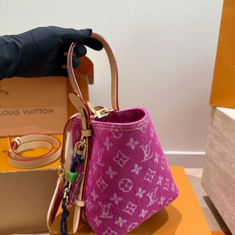 View 3 of Louis Vuitton All In BB Fuchsia Denim 18cm M27626