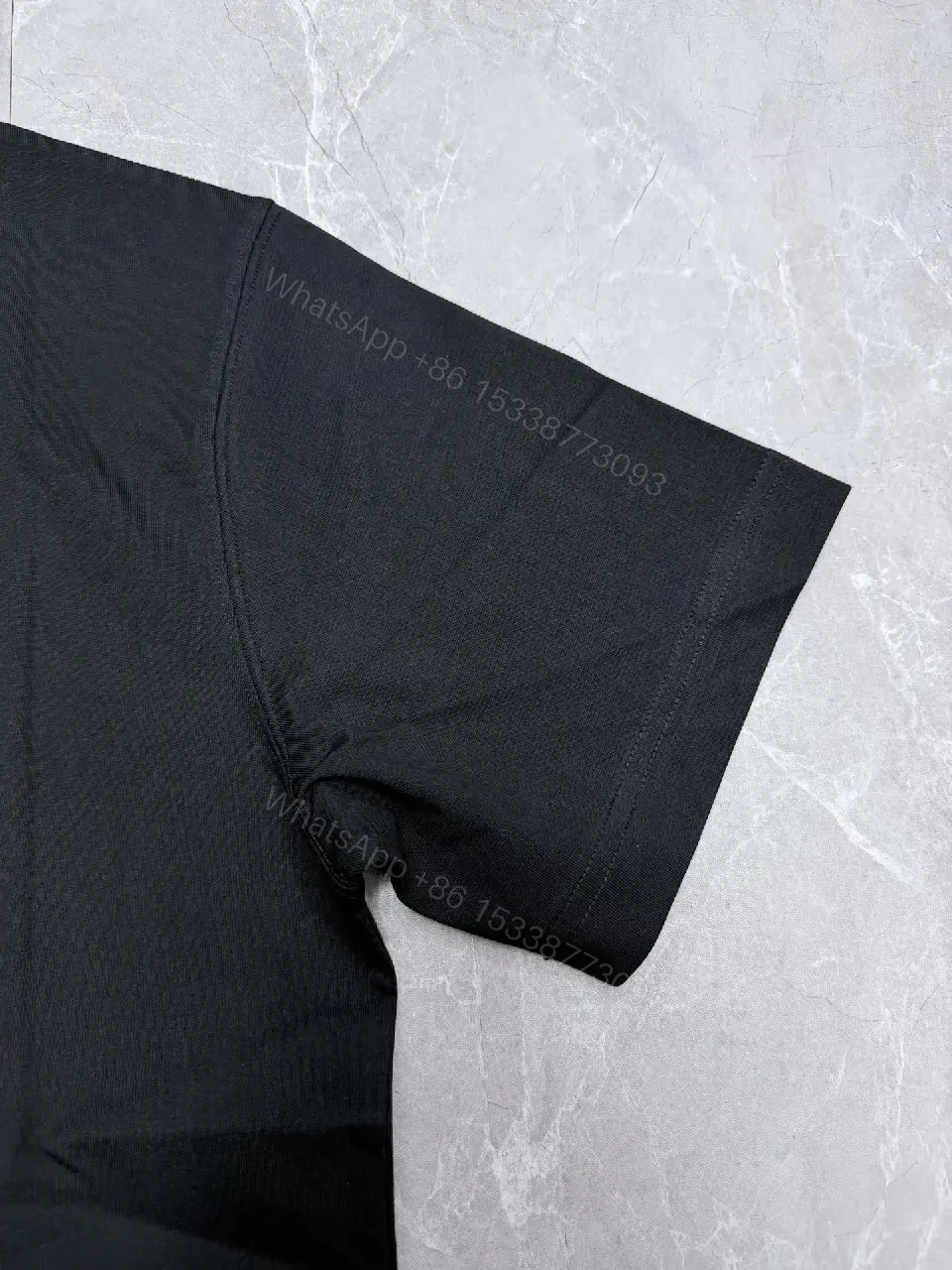 View 7 of Bold Black Cotton Tee, Subtle Luxe Details, Casual Confidence Tee