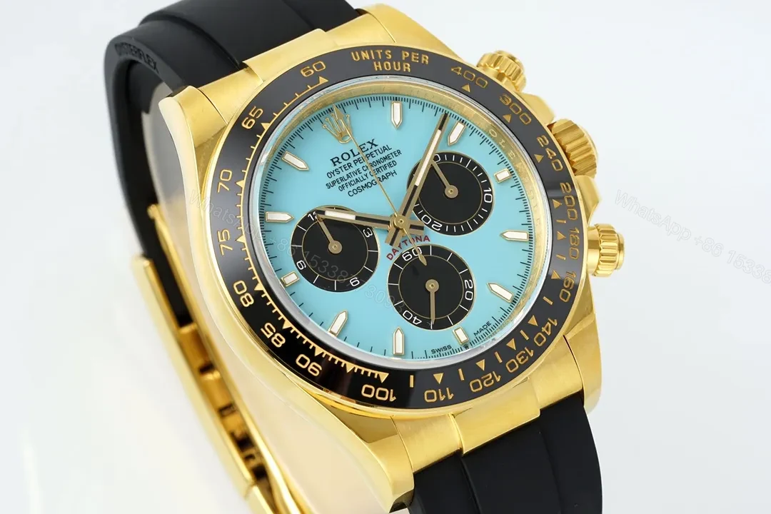 View 2 of ROF Factory Clean Factory APS Daytona Gold Blue Dial Watch