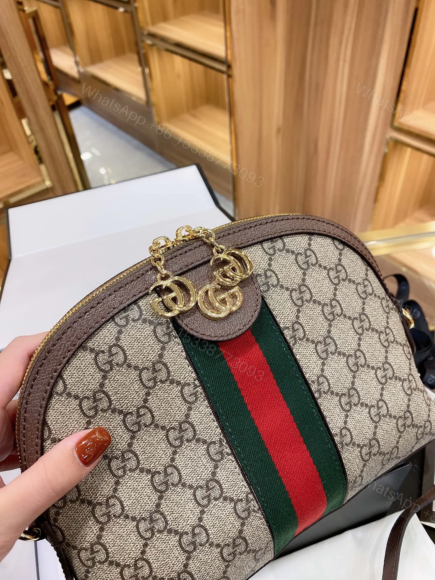 View 3 of Gucci Ophidia GG Shoulder GG Supreme