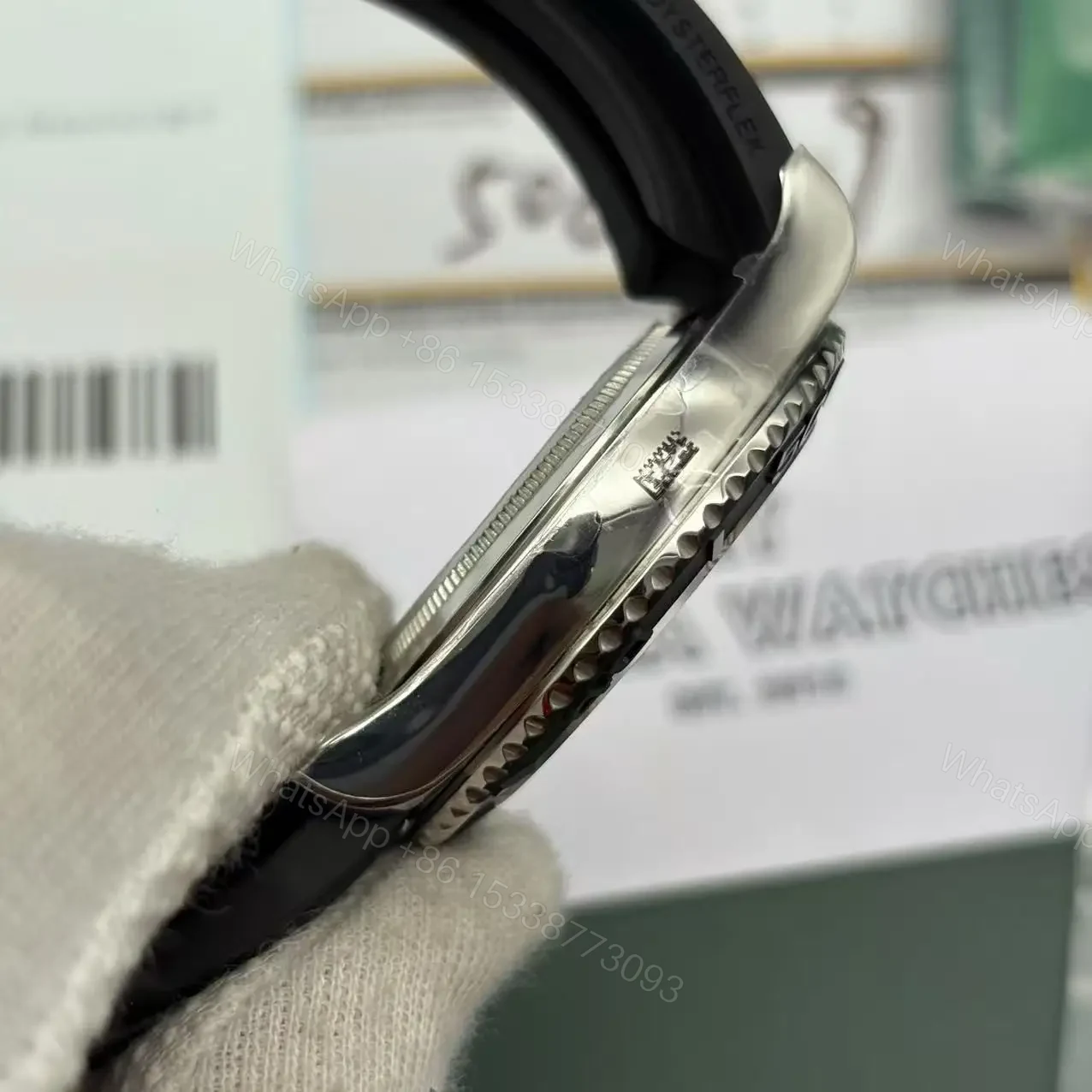 View 12 of Replica Rolex YACHT-MASTER 42 White gold 2022