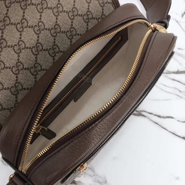 View 6 of G GG Supreme Crossbody: Monogram Web Stripe Luxury Bag