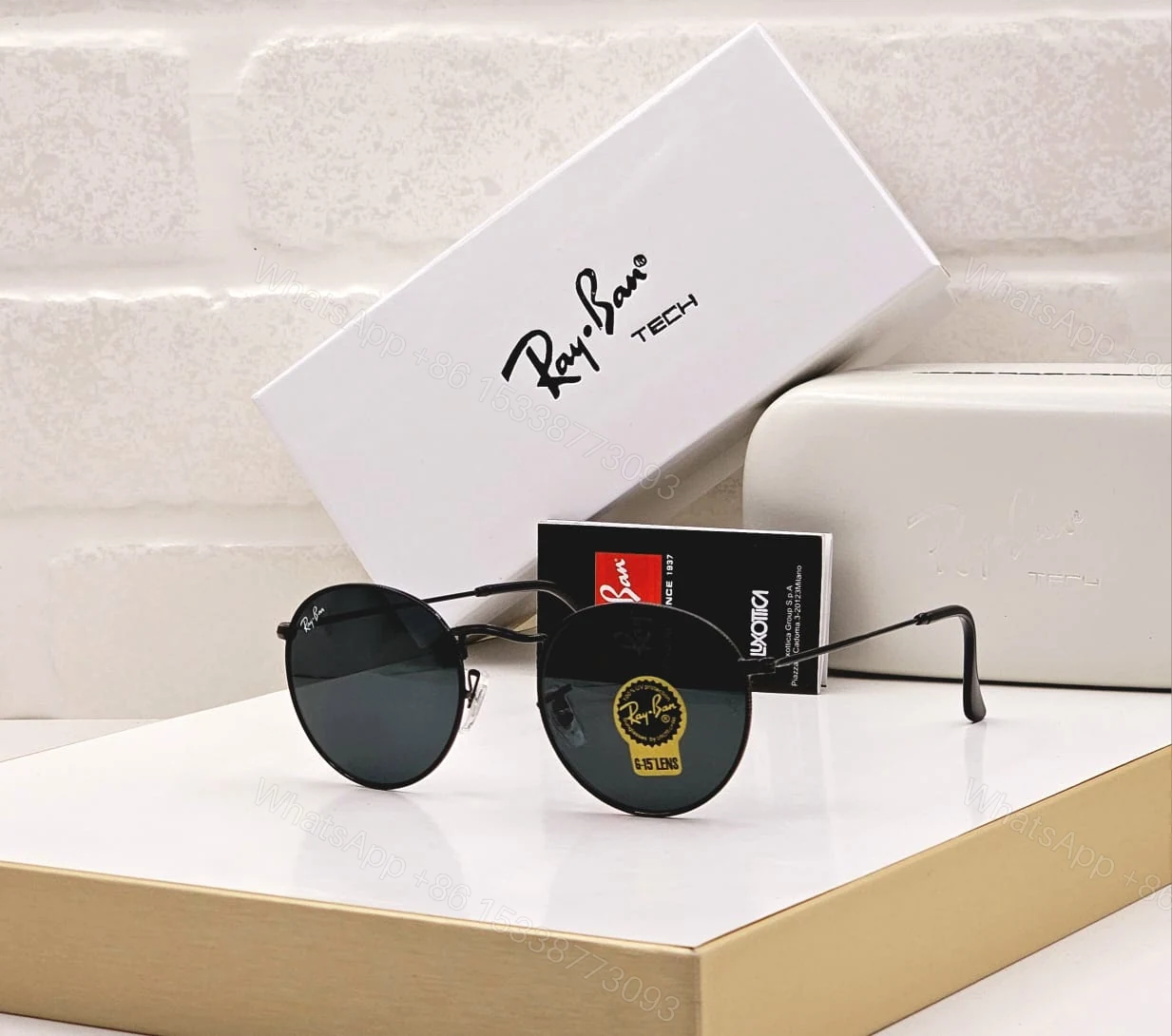 View 4 of Ray-Ban Tech Round Classic Sunglasses Silver-Black