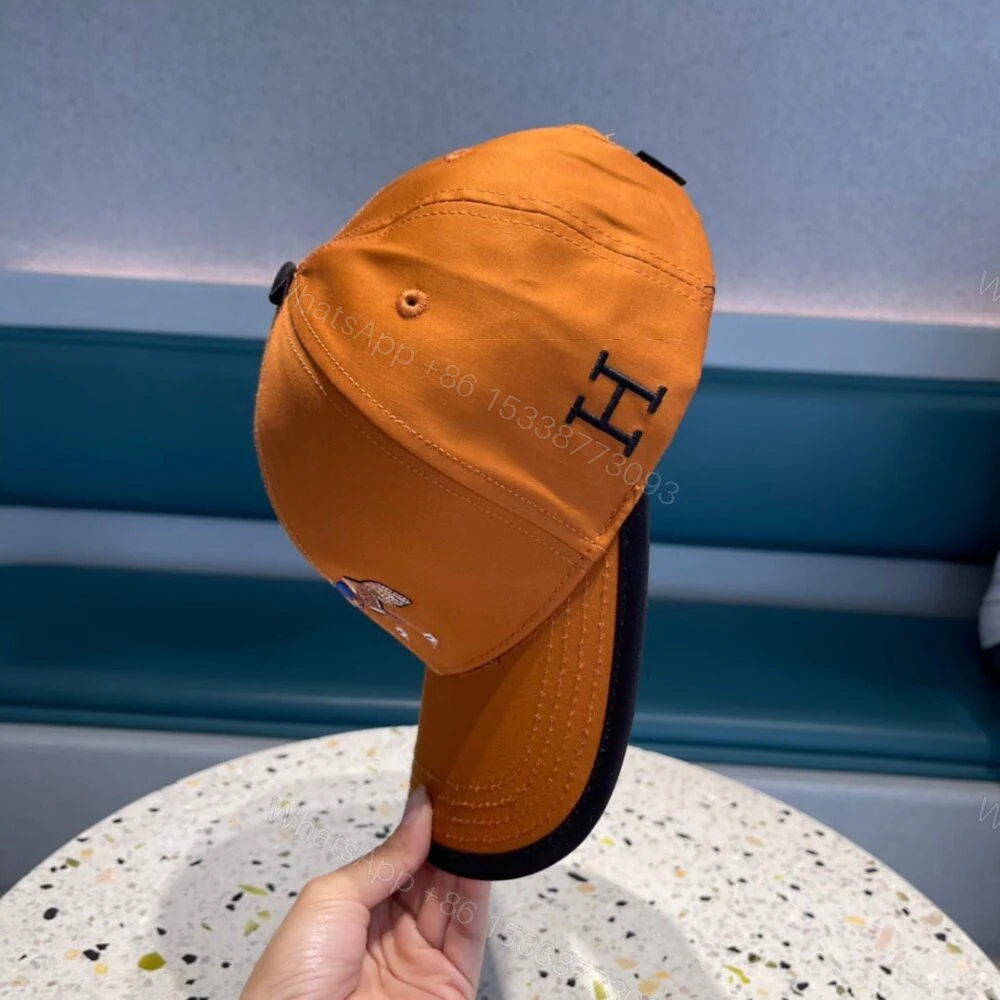View 5 of Hermes Canvas Baseball Cap Horse Hat Orange