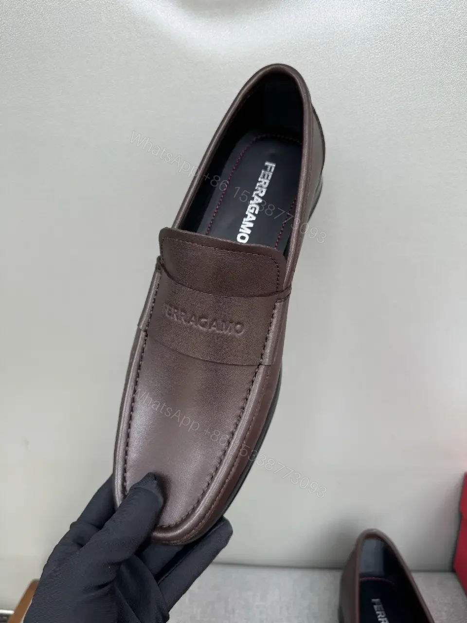 View 7 of Rich Leather Mule Loafers - Modern Quiet Luxury Slip-Ons