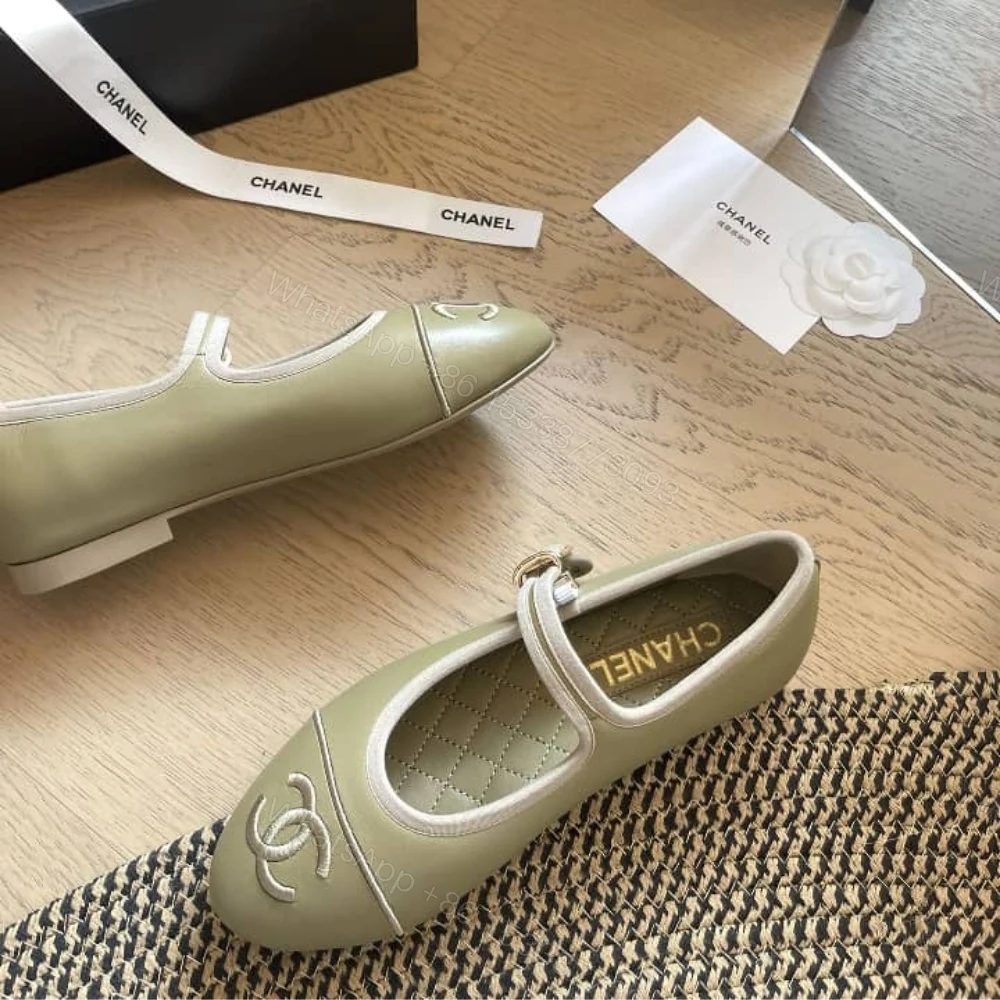 View 6 of Chanel Mary Jane Ballet Flat Dark Green