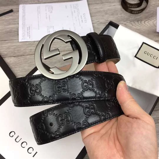 View 7 of GUCCI GG SUPREME BELT WITH G BUCKLE – B43