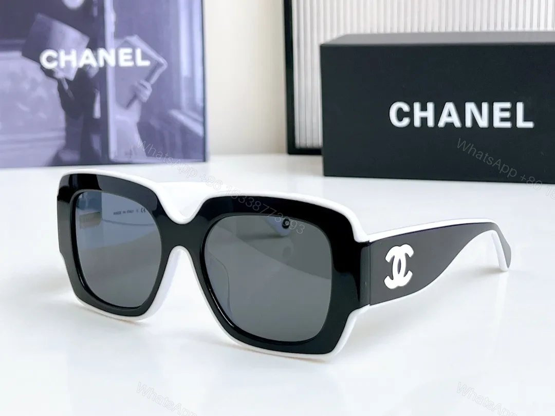 View 2 of Two-Tone Bold Square Sunglasses with Gradient Lenses, Luxury Casual Eyewear