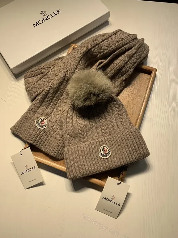 View 5 of Cozy Cable Knit Hat & Scarf Set â€” Luxury Warmth, Taupe/Greige