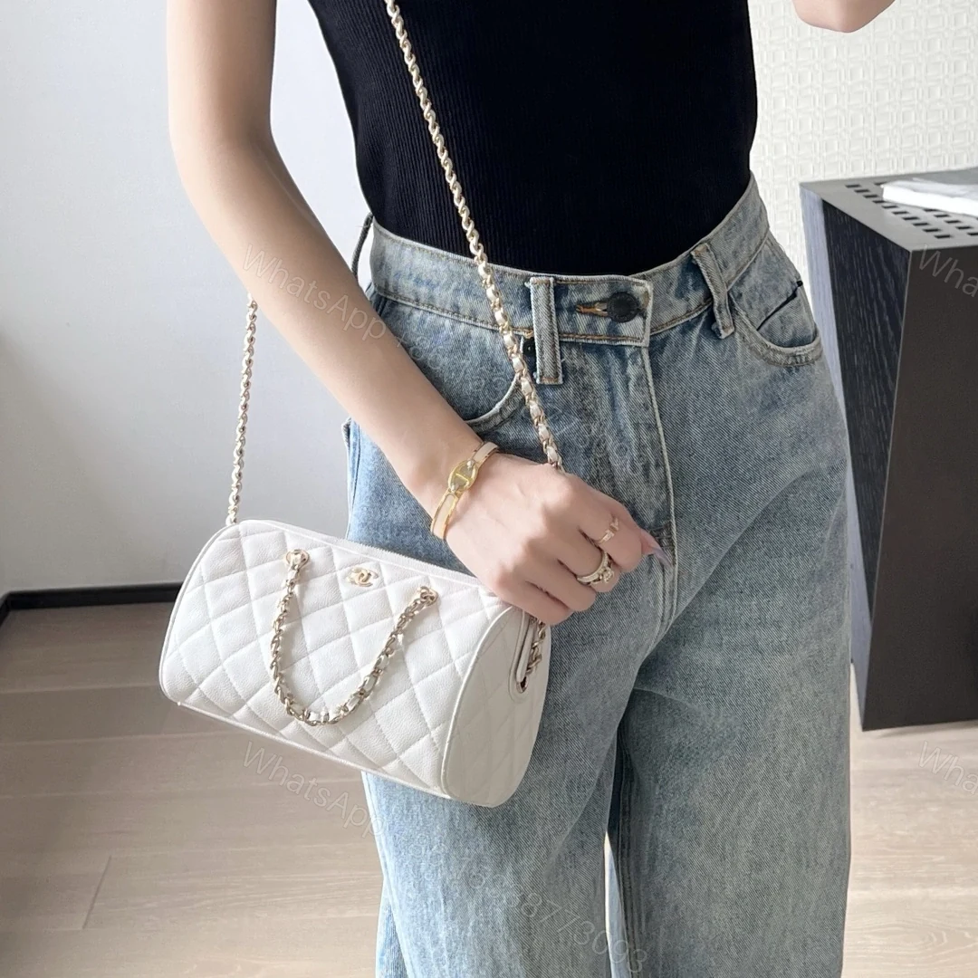 View 22 of 高仿Chanel*25P系列4385荔枝紋牛皮單肩包白色小號免檢版