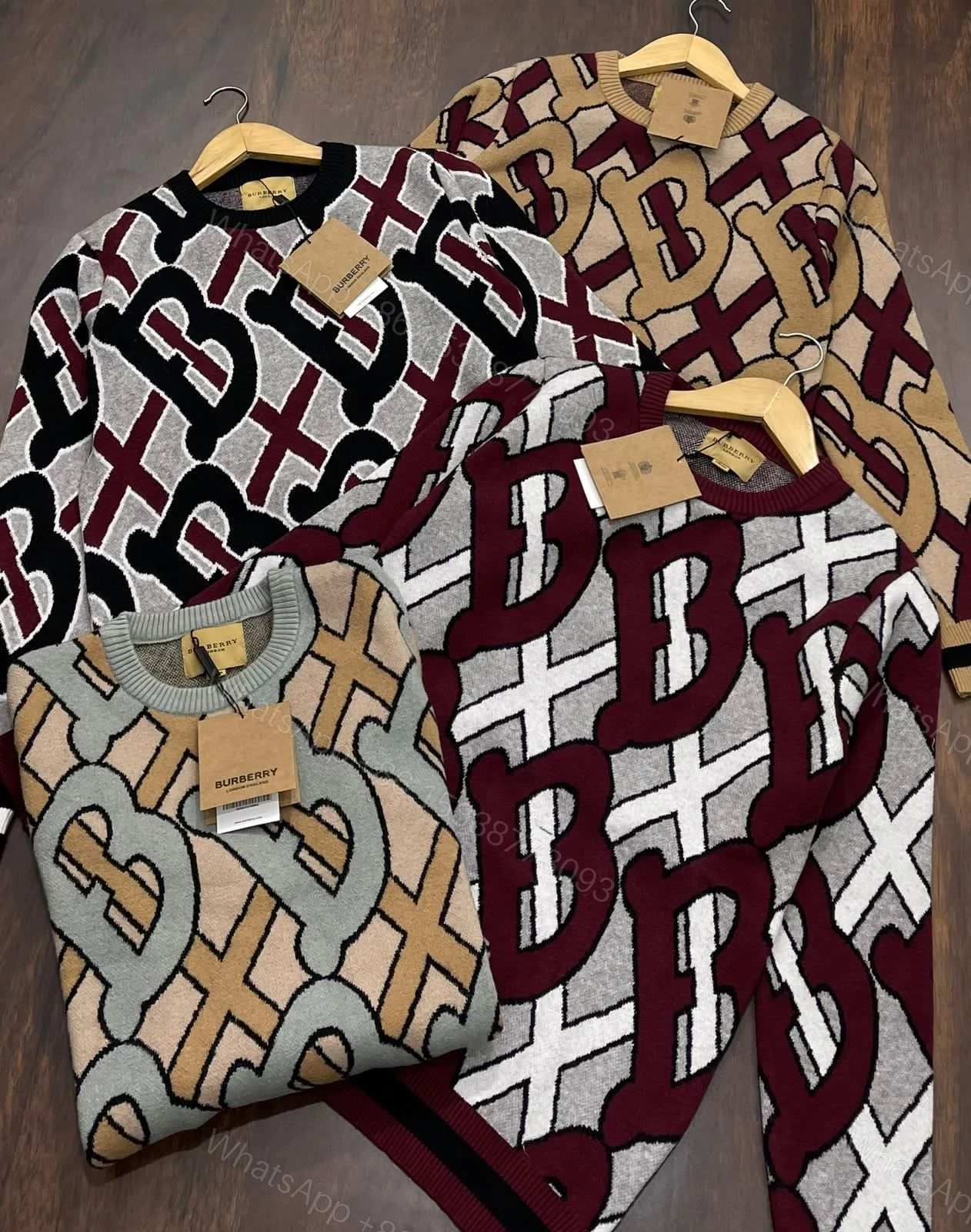 View 6 of FIRST COPY BURBERRY EXCLUSIVE ROUND NECK SWEATERS
