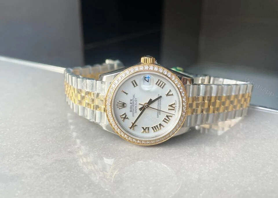 View 6 of Rolex Datejust 31mm 278273 YG/SS White Dial Diamond Bezel