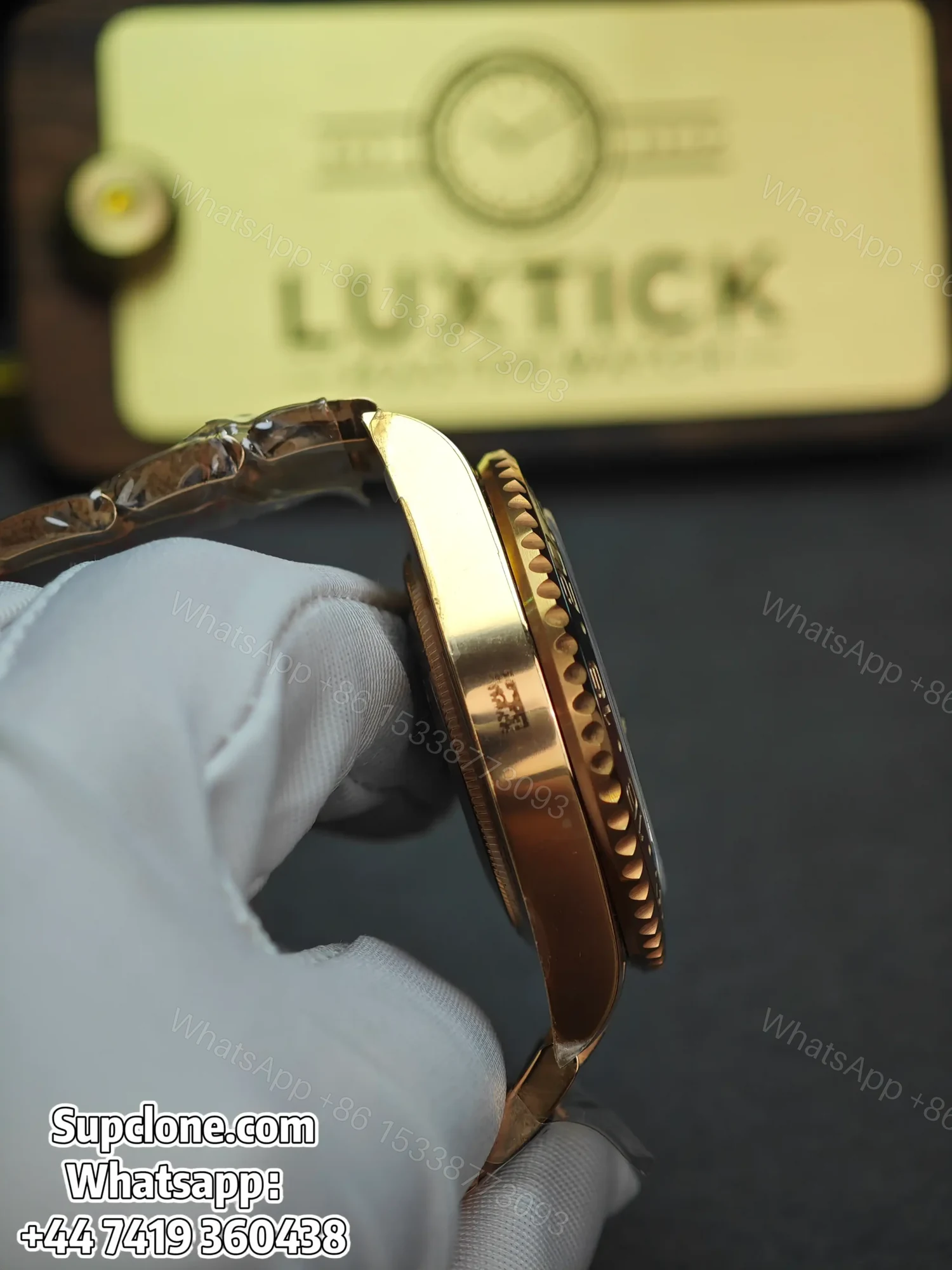 View 11 of Rolex Super Clone Watches 1:1 Full Gold Root Beer GMT-Master II 126715CHNR 3285 Movement