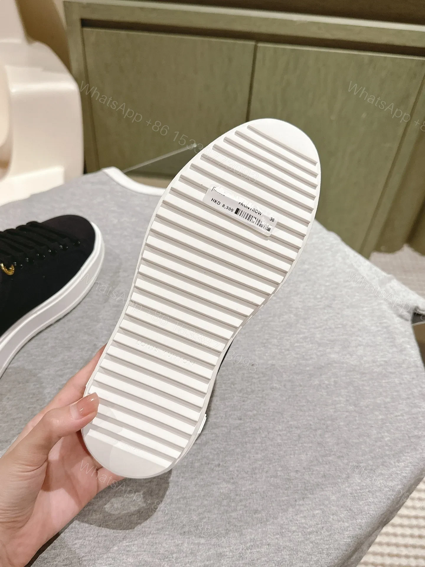 View 2 of LV Women Black Canvas Sneakers