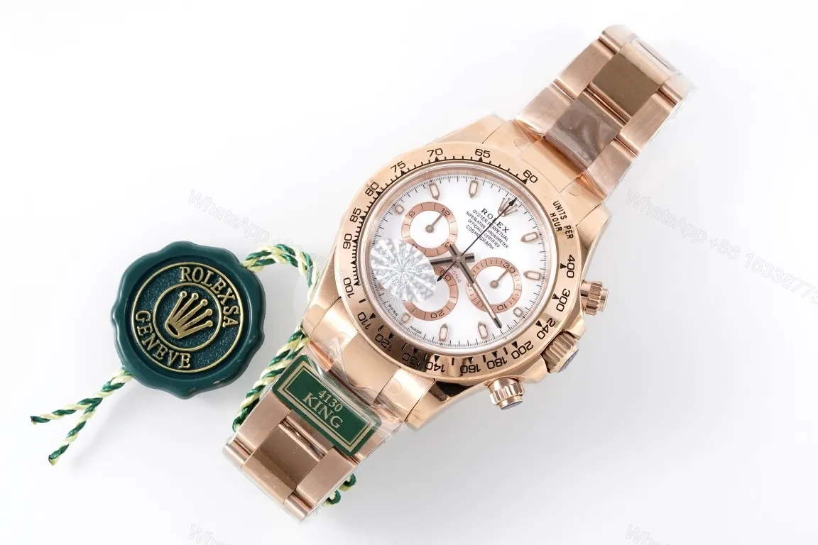 View 9 of KZ Factory Clean Factory KING Rolex Daytona Rose Gold Chronograph