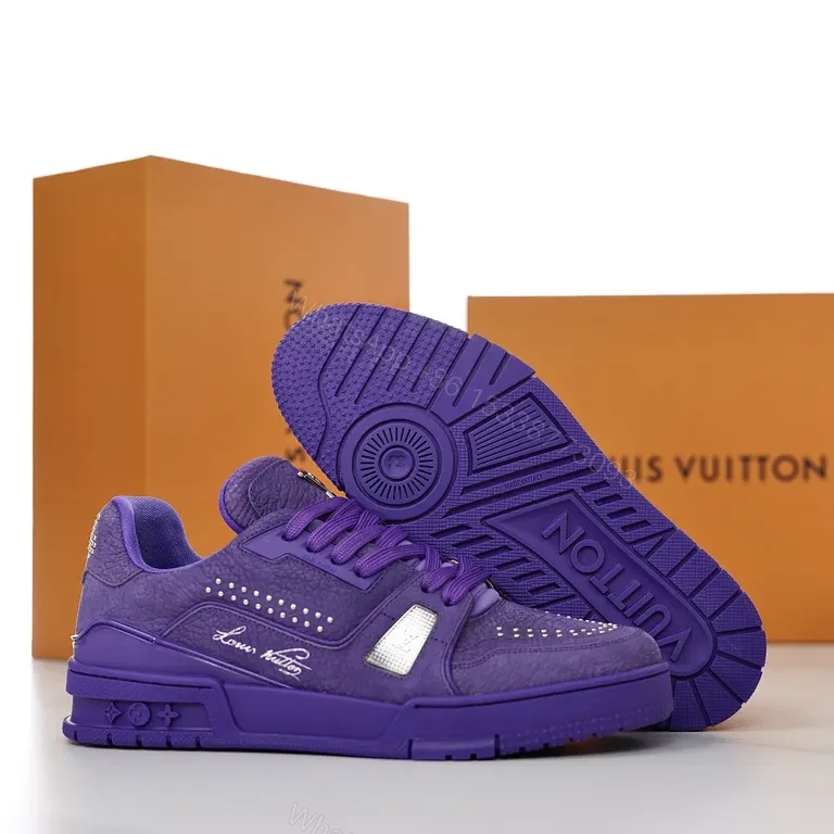 View 3 of Bold Violet Suede Sneaker: Luxe Streetwear Comfort