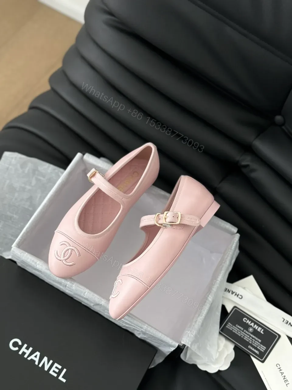 View 5 of Soft Pink Faux Leather Mary Jane Flats - Elevated Everyday Chic