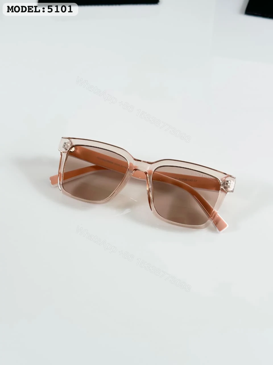 View 4 of Dolce & Gabbana Model 5101 Pink Transparent Acetate Sunglasses