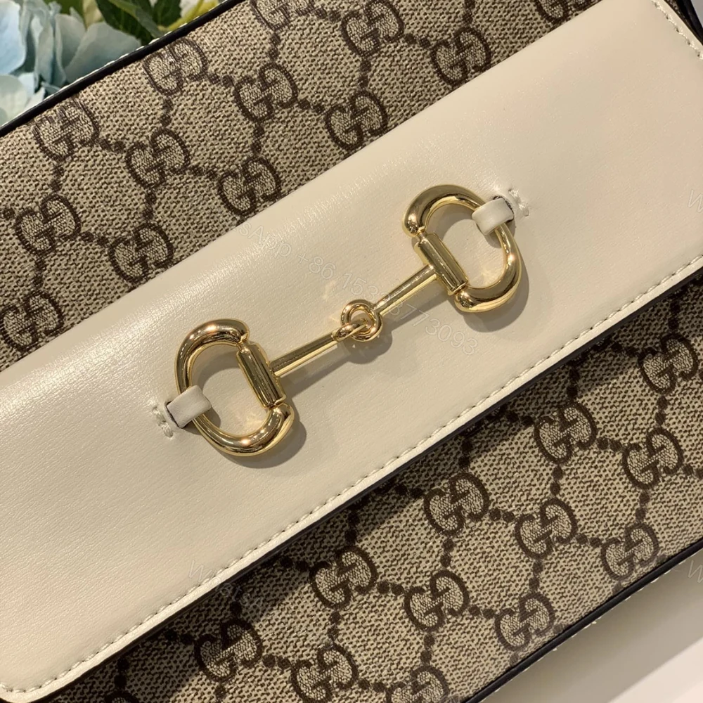 View 4 of Gucci Horsebit 1955 Small Shoulder Bag Beige And Ebony 23Cm 645454 92TCG 9761