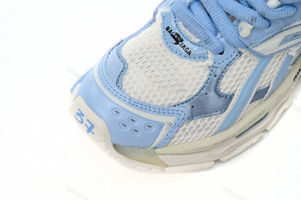 View 4 of Balenciaga Runner White Light Blue 677402 W3RB2 9744