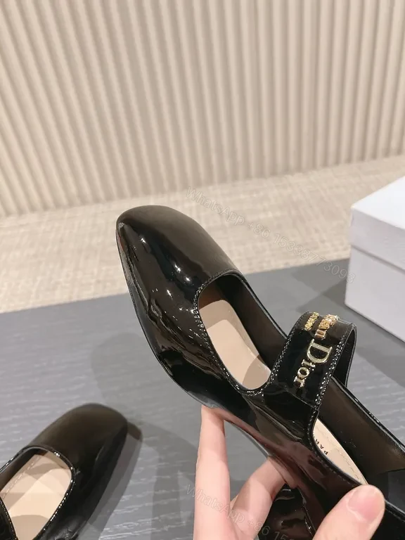 View 5 of Chic Patent Mary Jane Flats with Dior Strap - All-Day Luxury
