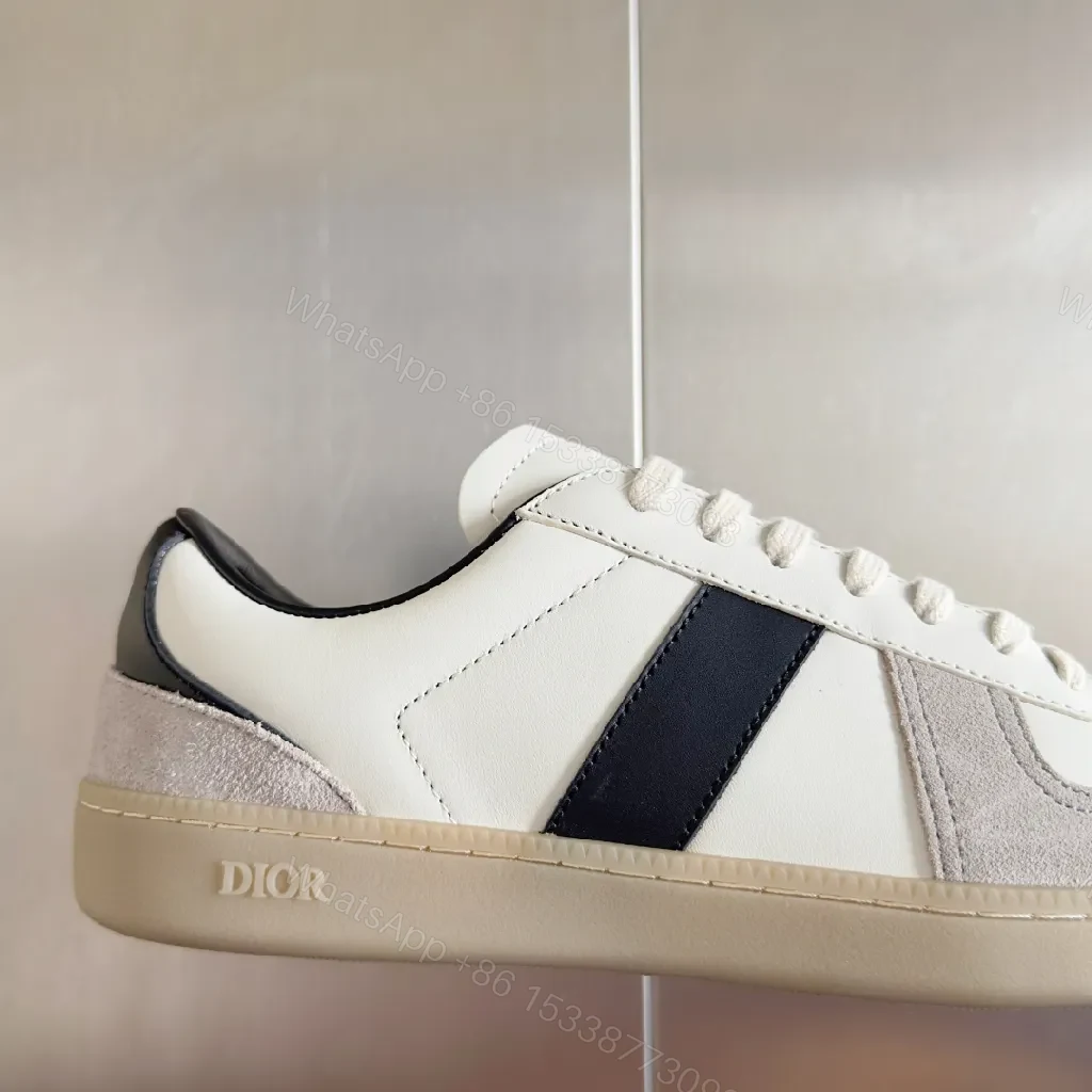 View 2 of Cream Leather-Trim Luxe High-Top: Durable Designer Sneaker