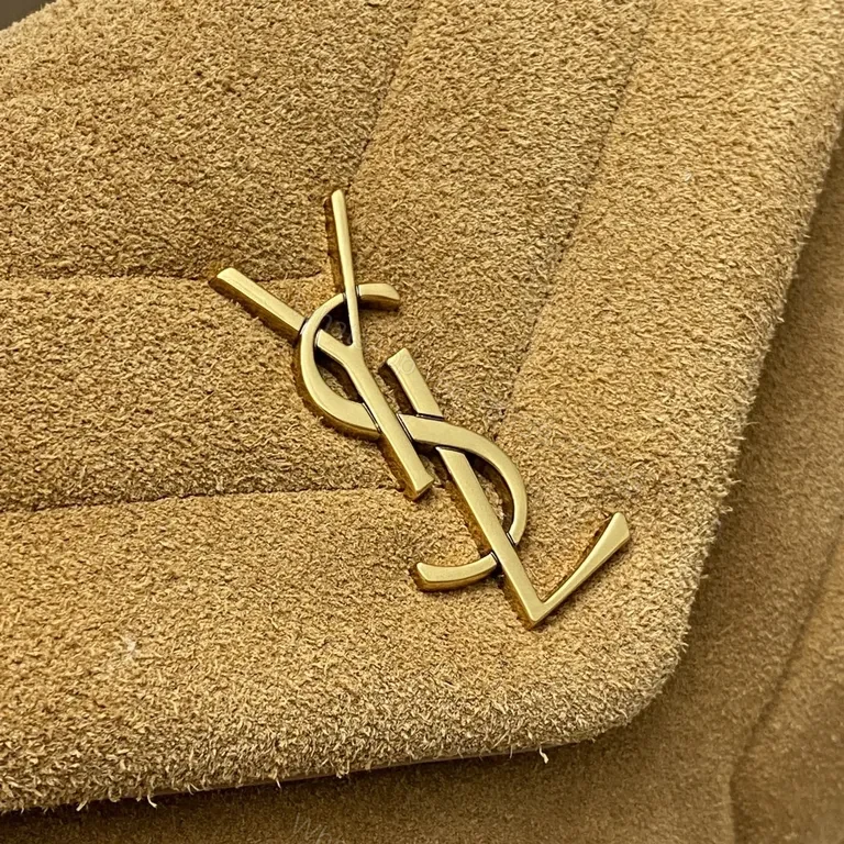 View 5 of Signature Suede Crossbody: Chevron + YSL Hardware Bag