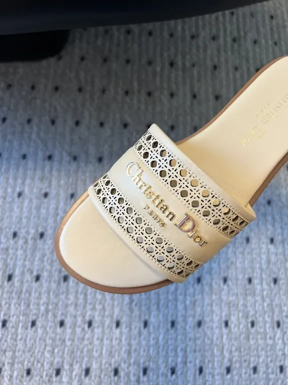 View 8 of Neutral Beige Vegan Leather Luxury Slide Sandals